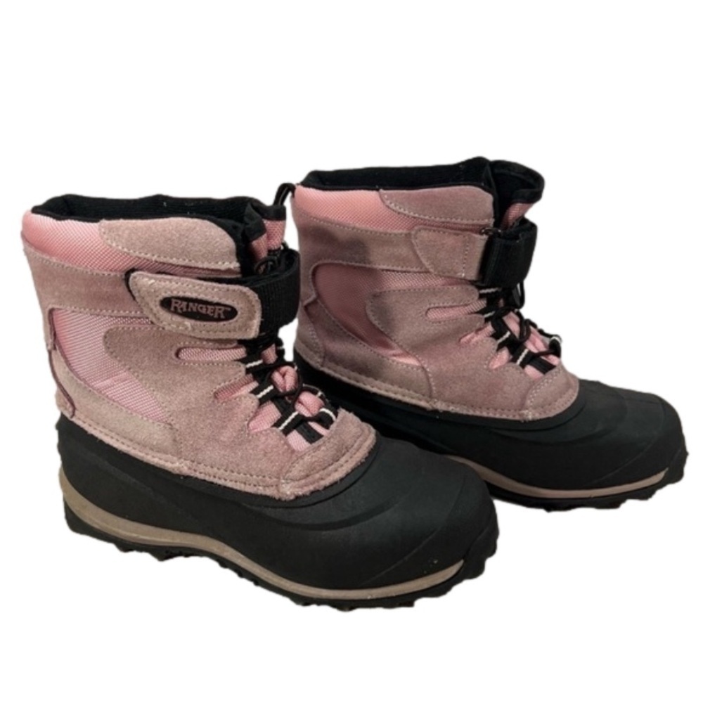 Ranger Pink Snow Boots Thermolite Insulation Waterproof Adjustable Strap Sz5